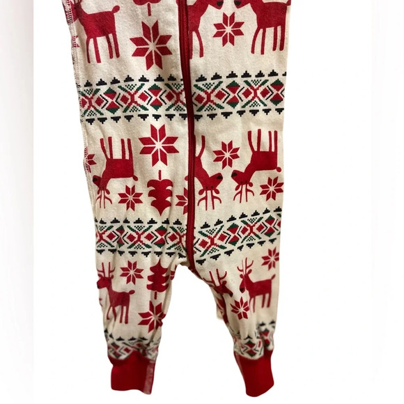 COPY - - NWOT Hanna Andersson Baby Organic Cotton Holiday Zip Sleeper Dear Deer - Picture 3 of 8
